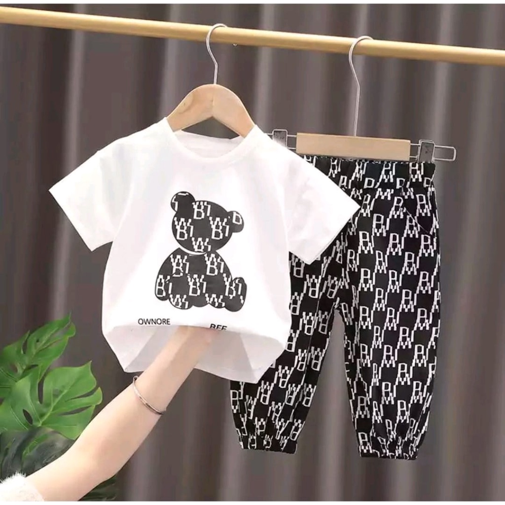 SETELAN BAJU ANAK ANAK BAJU ANAK SETELAN ANAK LAKI LAKI DAN PEREMPUAN SETELAN BEAR KANTONG 1-5 TAHUN BAJU ANAK KEKINIAN BAJU ANAK TRENDY BAJU ANAK TERMURAH BISA PILIH WARNA