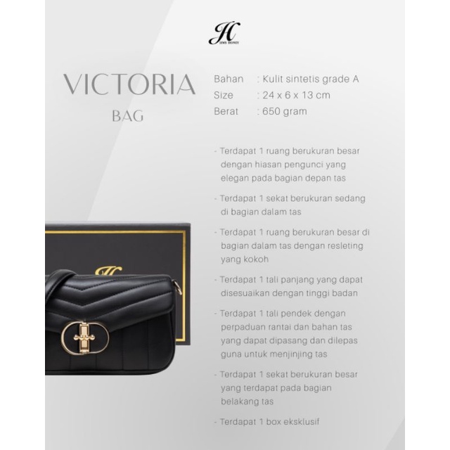 VICTORIA BAG JIMSHONEY TAS SELEMPANG WANITA SLINGBAG (FREE EXCLUSIVE BOX)