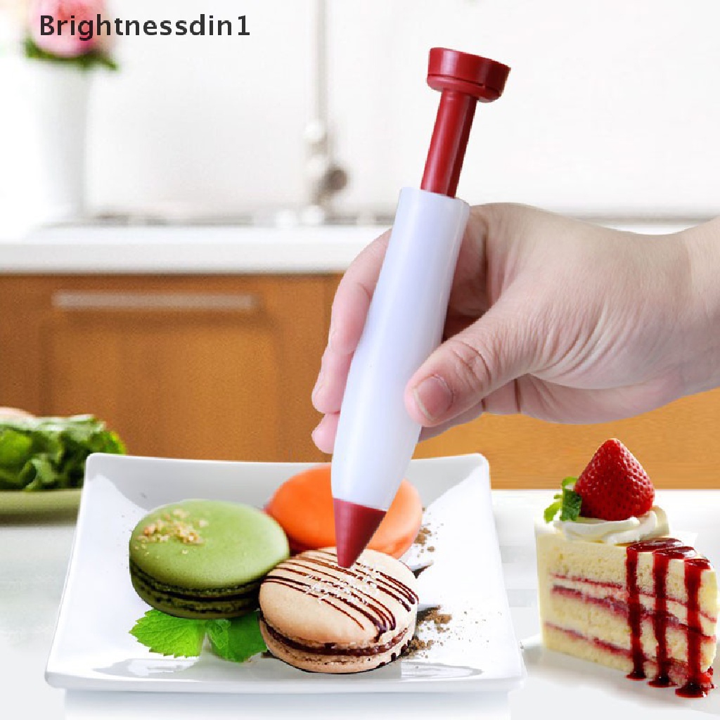 (Brightnessdin1) Pen Icing Piping Bahan Silikon Untuk Dekorasi Kue