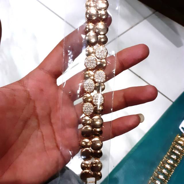 Gelang wanita lapis emas 24karat