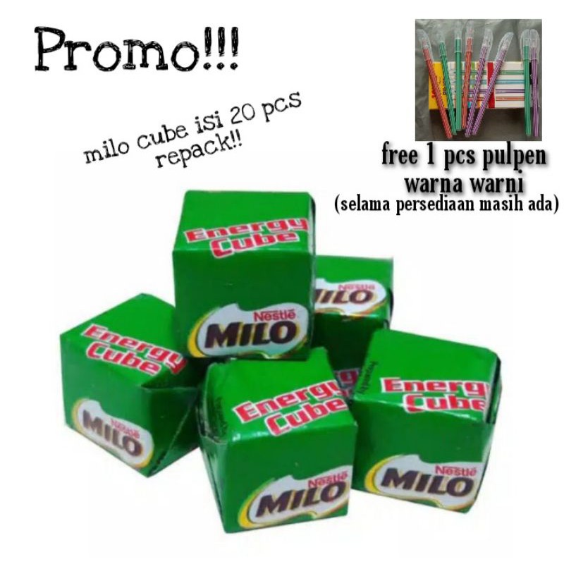 

Milo cube murah isi 20 pcs Repack!!