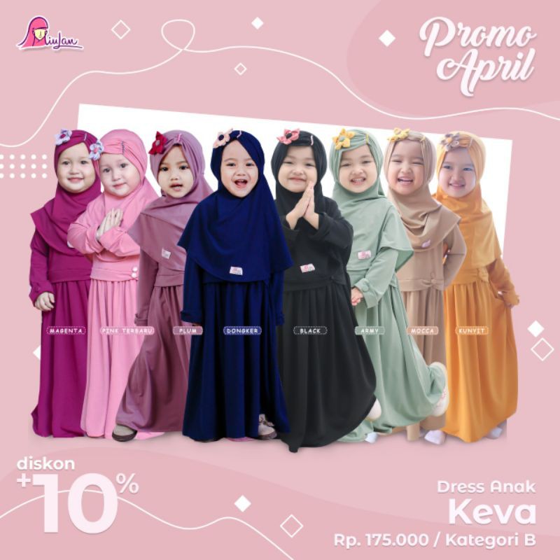 DRESS ANAK KEVA By.MIULAN | DRESS KIDS MIULAN | DRESS ANAK