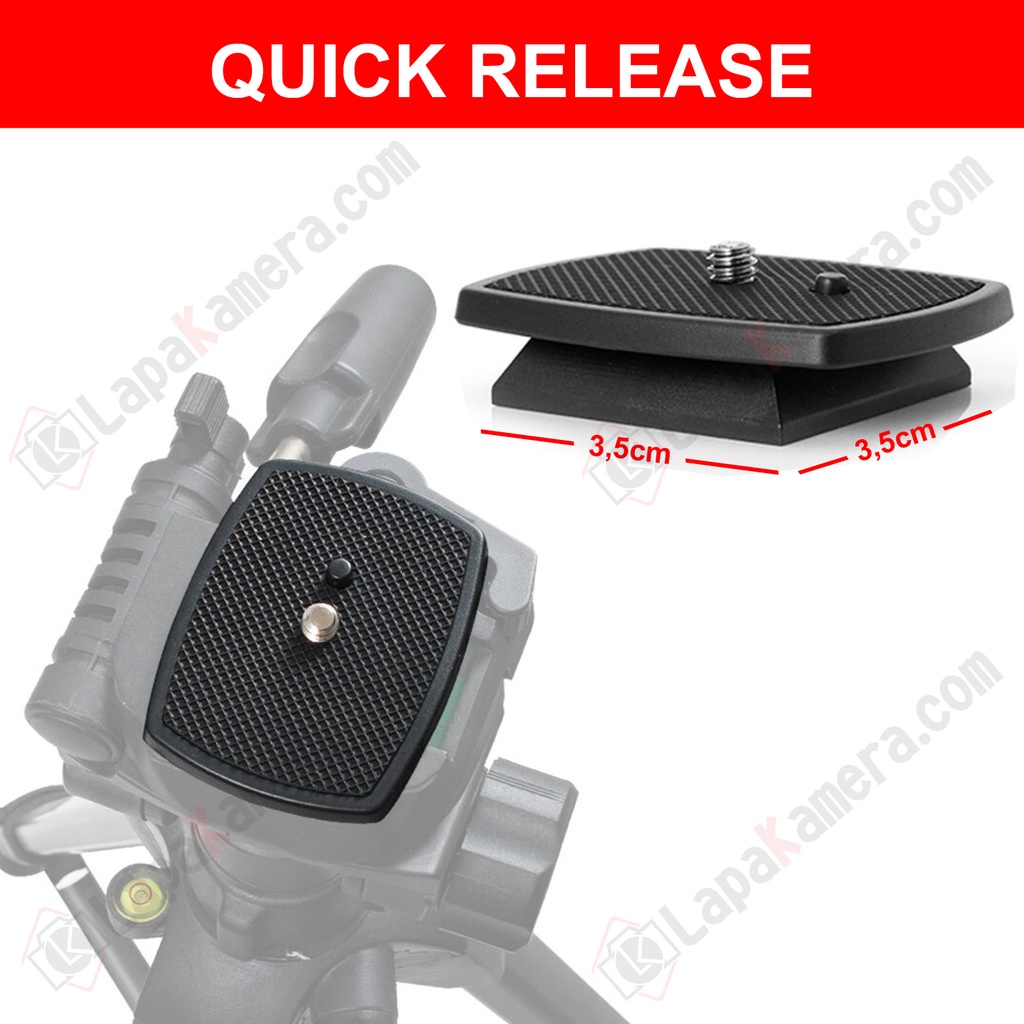 Kepala tripod / Mount tripod quick release plate universal
