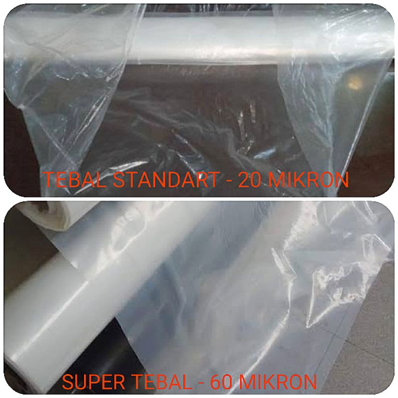 Plastik Rol JUMBO SUPER TEBAL | Plastik Roll Cor Bangunan Anti Panas Matahari | Plastik UV Hidroponik Bahan PE HDPE 60 Mikron