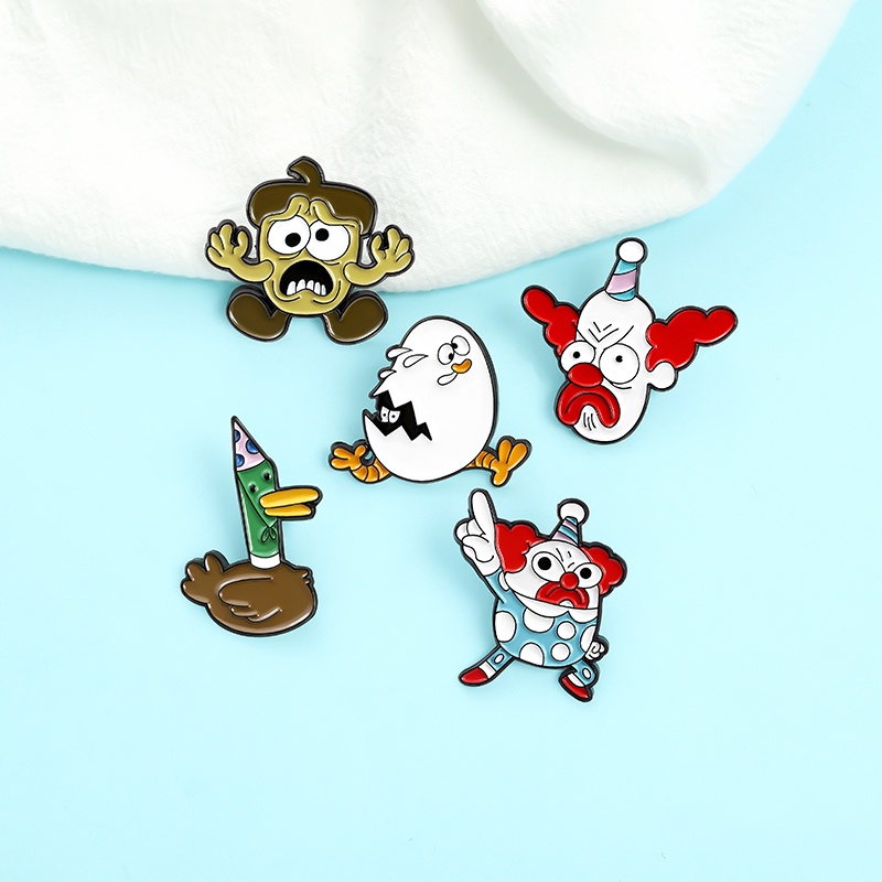 Pin Bros Bentuk Kartun Badut Bebek Untuk Hadiah Teman