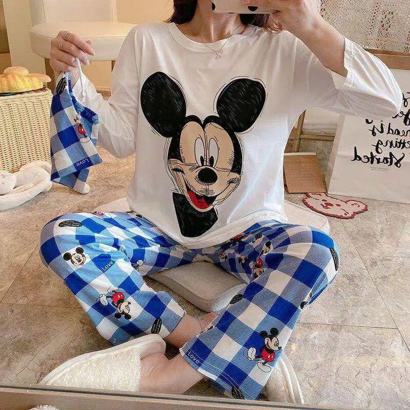 PP pouch mickey biru / PP import / piyama import