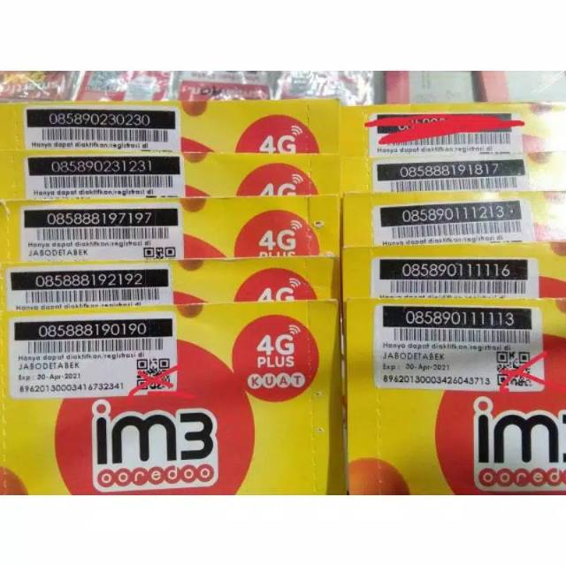 NOMOR SERI CANTIK KARTU PERDANA INDOSAT KUOTA 1GB 7HARI