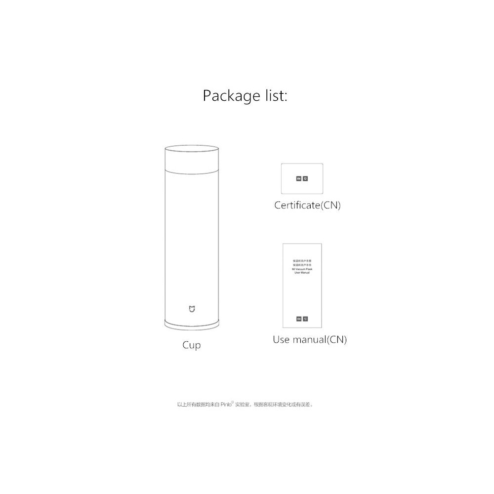 Xiaomi Botol Air Thermal Portable Stainless Steel 500ml Desain Slim Kualitas Terbaik 24jam Thermal Isolasi Dingin