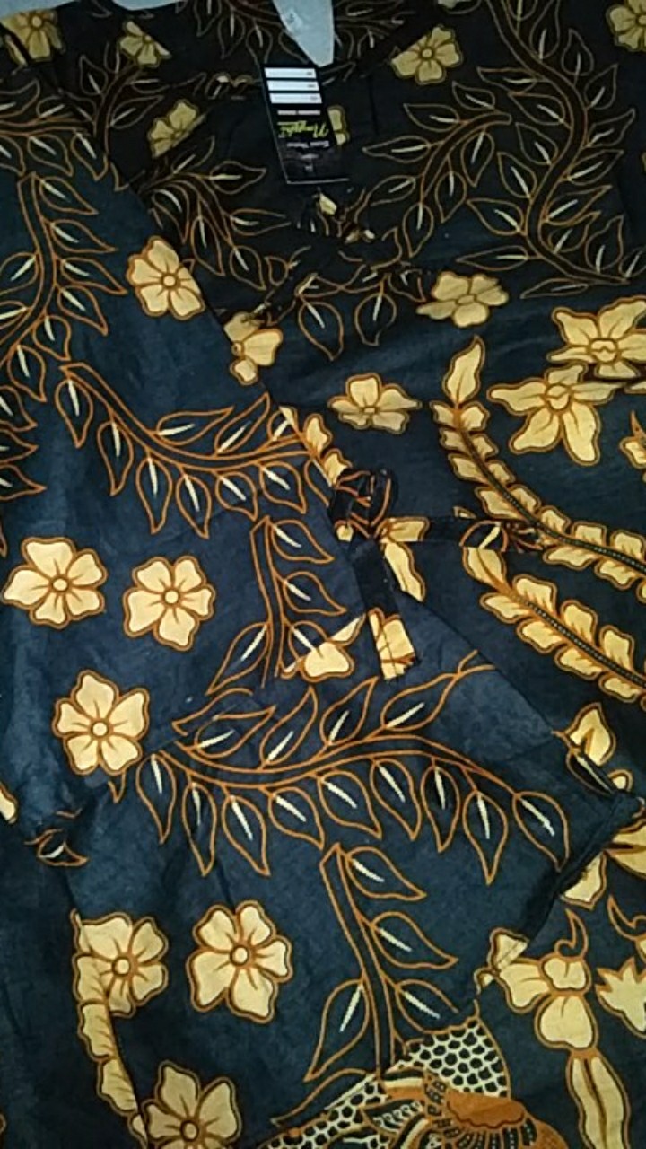 Blouse Batik Wanita Atasan Batik Peplum Terompet Lonceng Sogan Blarak Seno Kipas Cendrawasih Merak