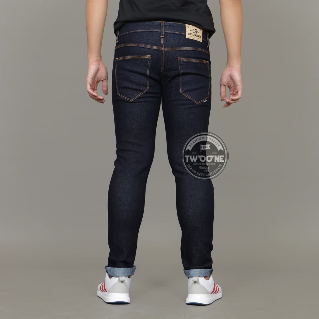 FIFTEEN DENIM Celana Jeans Panjang Pria Slim Fit Denim Stretch