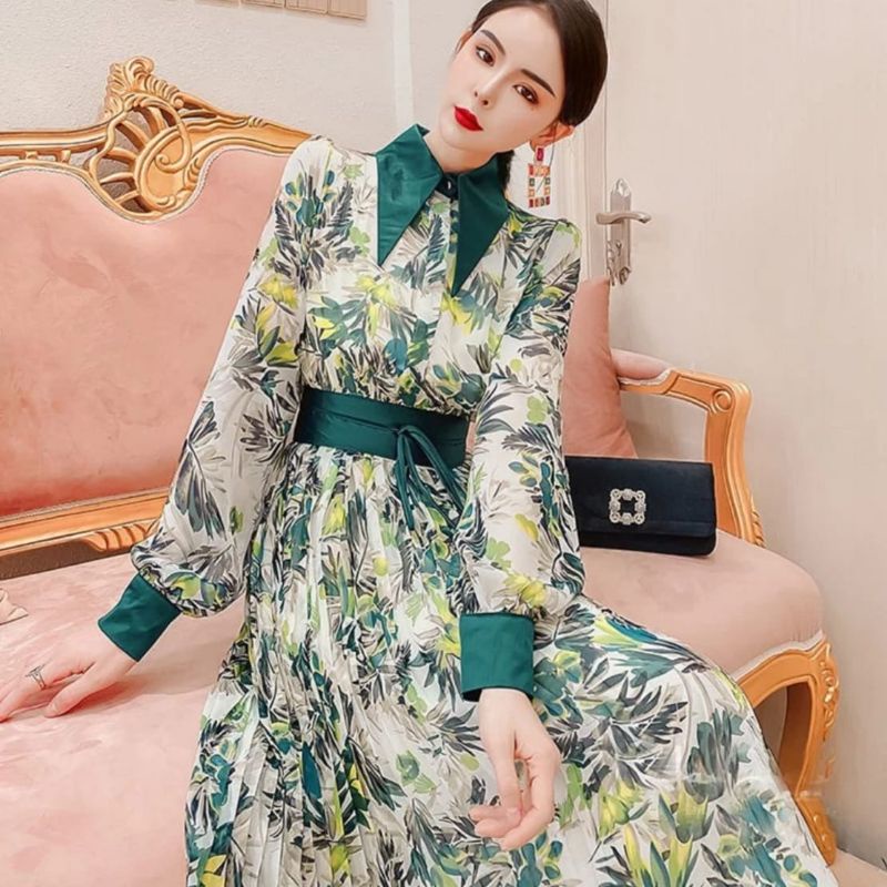 MDLV ~ 08880# Ashanta Maxi Dress Long Dress Premium Dress Flower Import Fashion Import