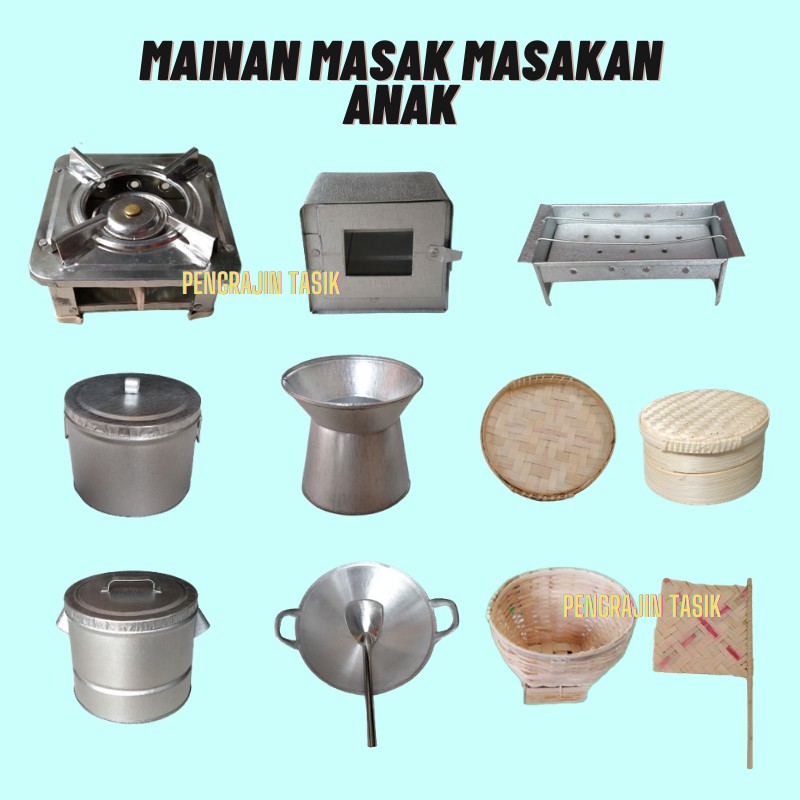 Mainan Masakan Masakan Anak | Miniatur Kompor Oven Wajan Masak Masakan Mini
