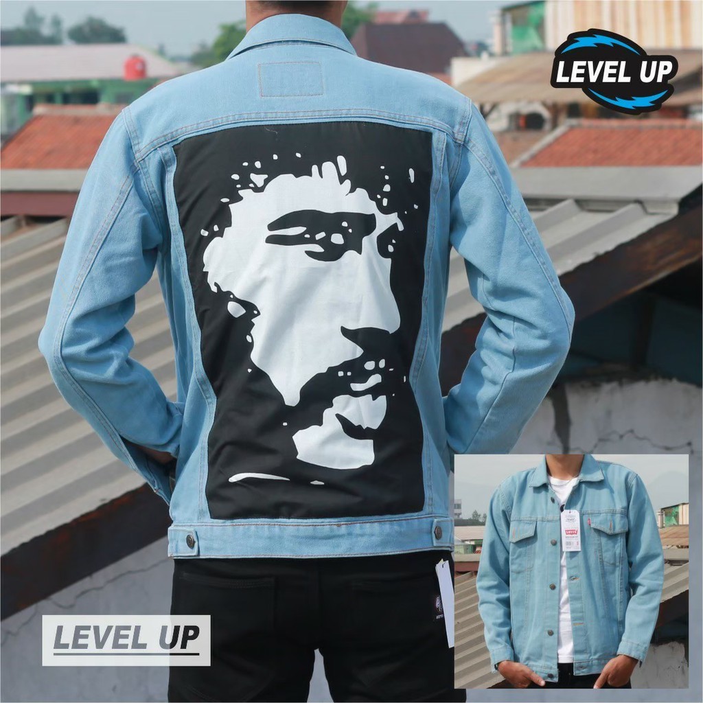 TURUN HARGA ! Jaket Jeans Pria Gambar Iwan Fals / Jaket Jeans Denim / Distro Bandung