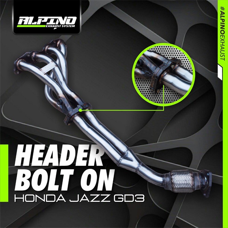 HEADER BOLT ON JAZZ GD3 ALPINO EXHAUST
