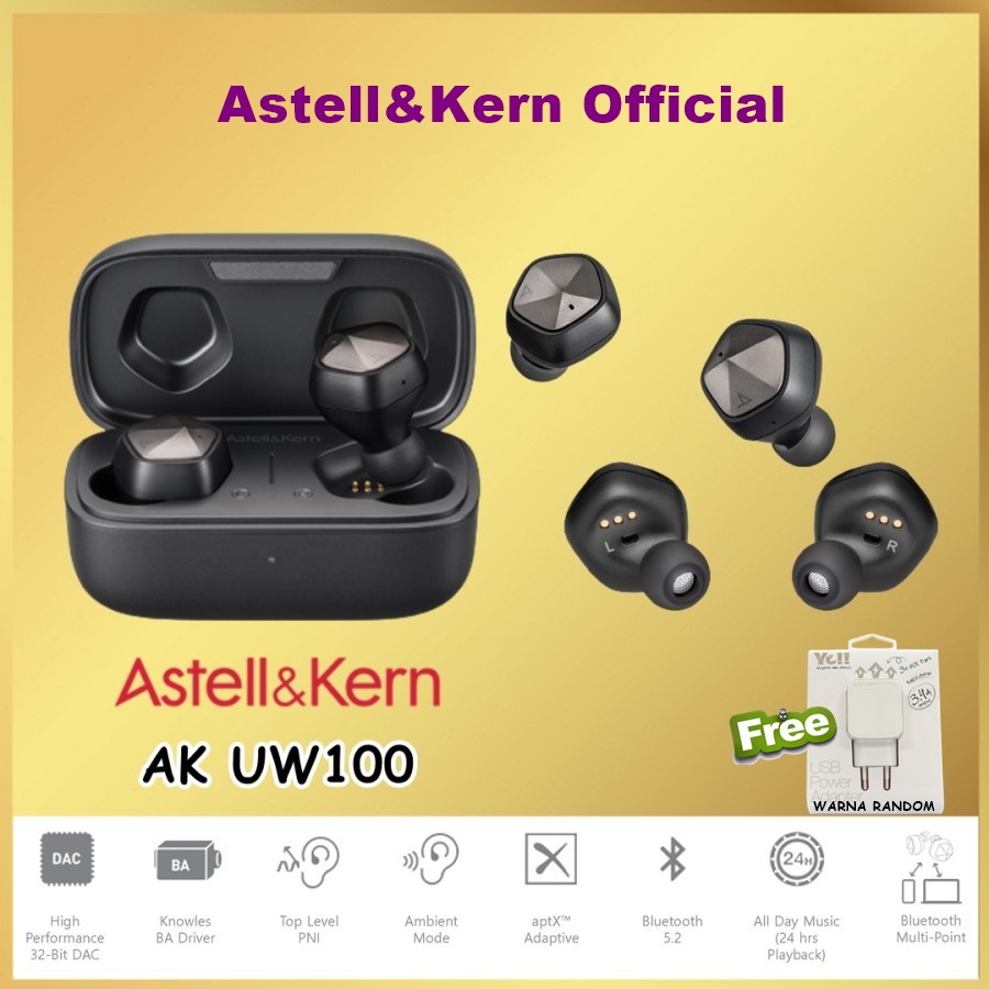 Astell &amp; Kern AK UW100 True Wireless Hi-Fi Earphone TWS Astell&amp;Kern UW 100