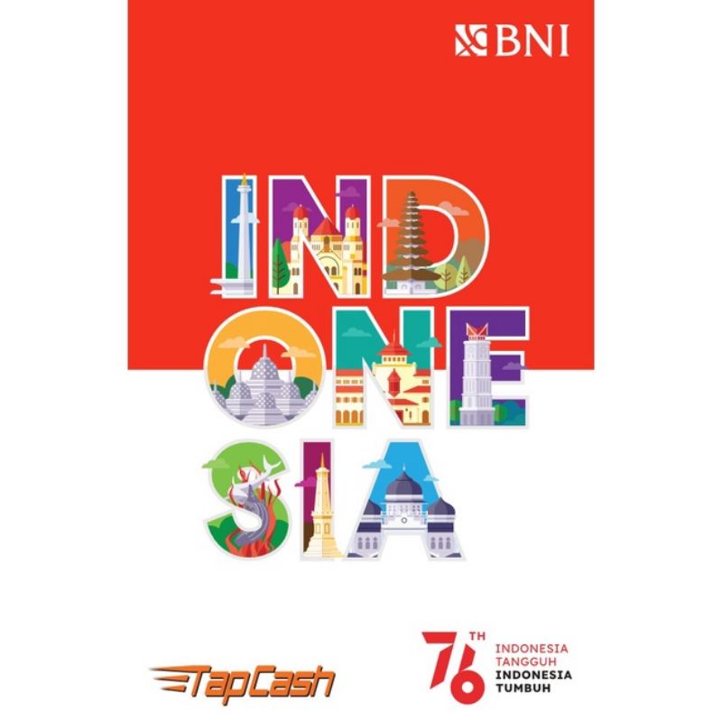 Tapcash BNI edisi HUT RI ke-76 INDONESIA
