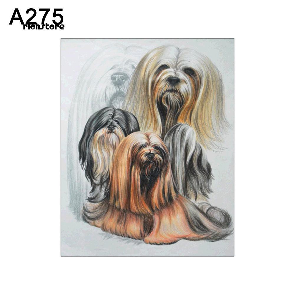 Richs S Diy Lukisan Diamond 5d Dengan Gambar Anjing Ukuran