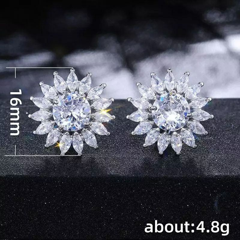 Anting Wanita Tusuk Anting Bunga Berlian/Anting Tusuk Anting Korea