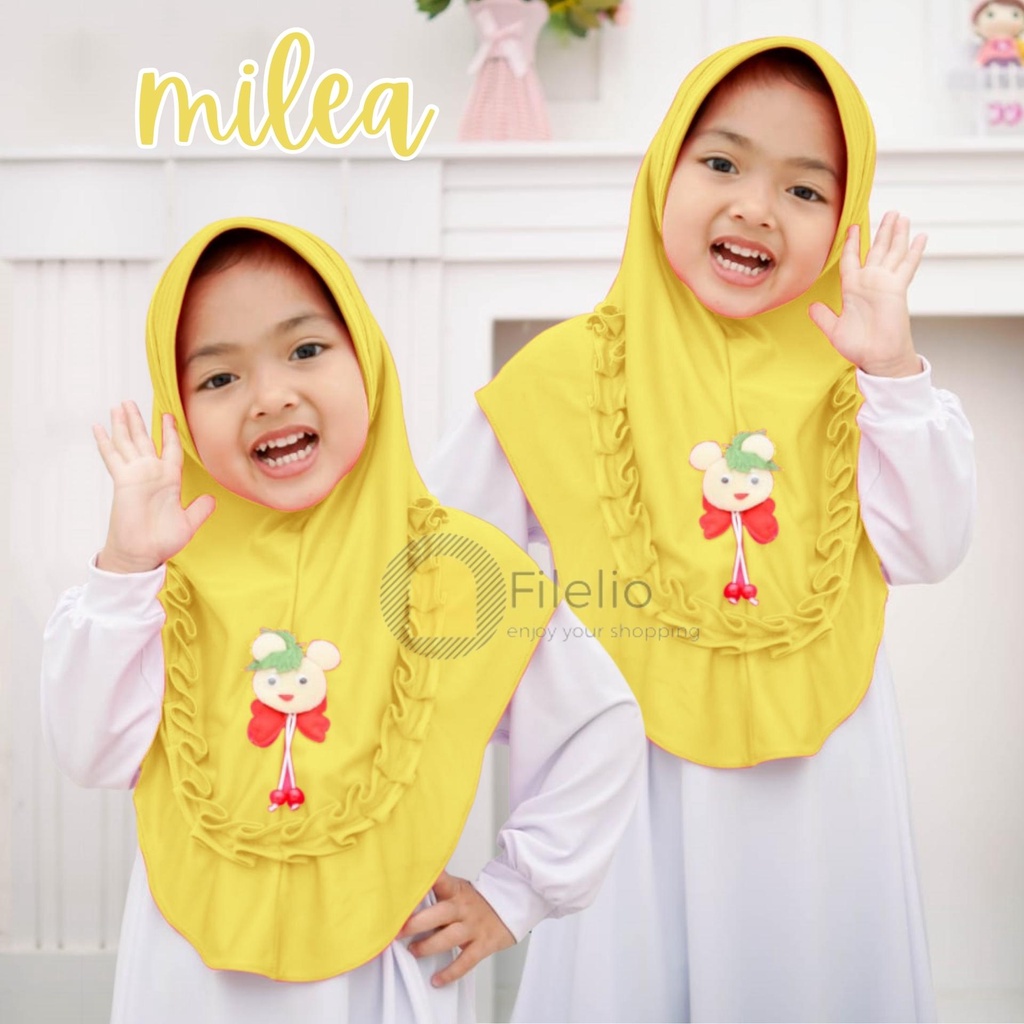 JILBAB ANAK TK - SD MILEA BONEKA / Hijab Anak TK Kekinian / Jilbab Anak Karakter / Jilbab Anak Perempuan / Jilbab Anak Jersey / Kerudung Anak TK / Bergo Anak Jersey / Bergo Anak TK / Khimar Anak