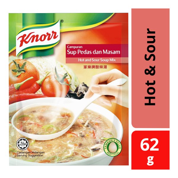 

Knorr Campuran Sup Pedas dan Masam / Hot and Sour Soup Mix 62 Gram