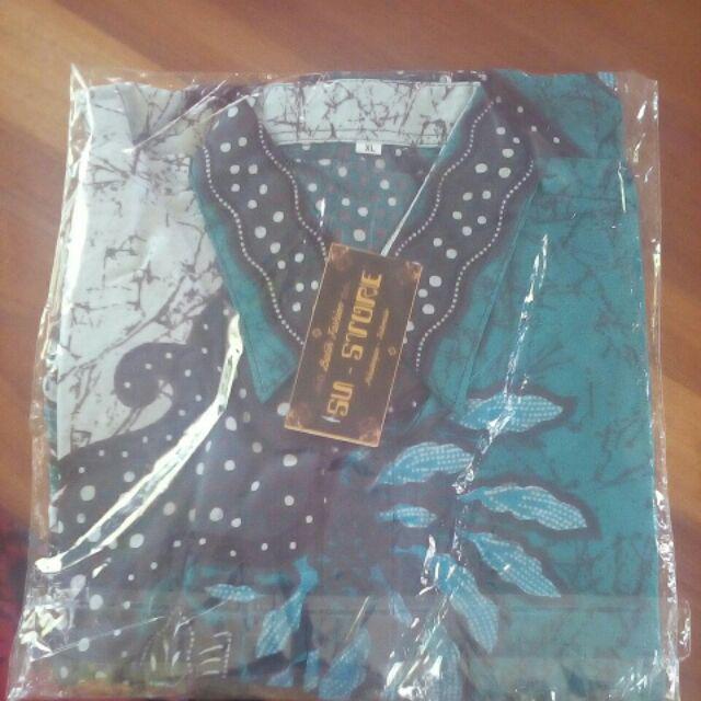 Bswart Batik Hrb026 Kenongo Hem Pendek Padi Pekalongan M L Xl Batik Pria Murah Modern Grosir Batik