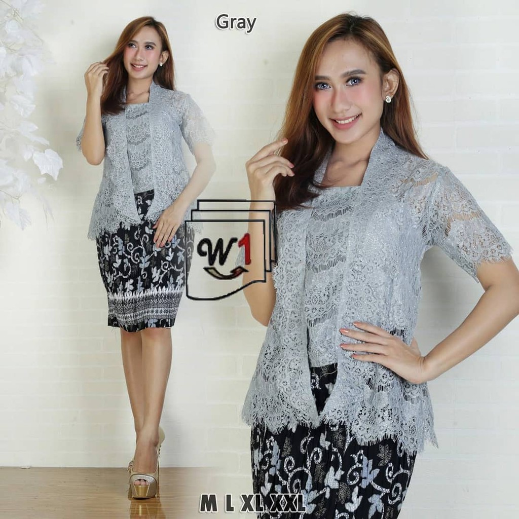 Kebaya Modern Grey