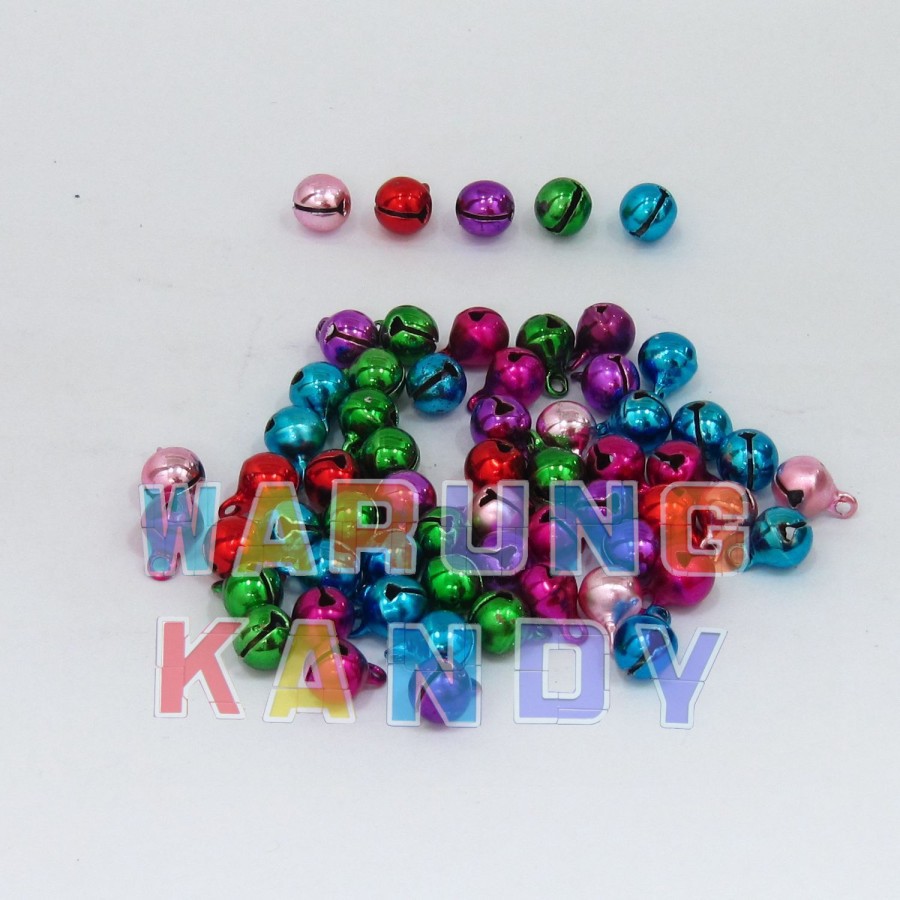 Bell Kerincing Bulat 6mm ( Campur Warna ) 50pc