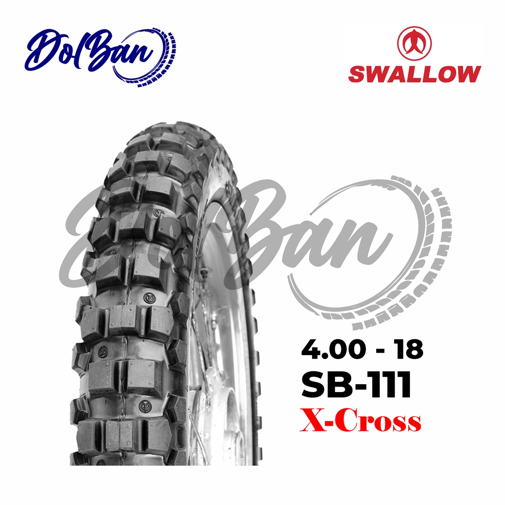 BAN LUAR MOTOR SWALLOW 400-18 RING 18 SB-111 X-CROSS TUBETYPE