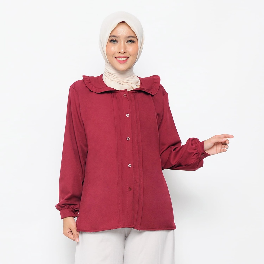 atasan blouse shakila premium/kemeja wanita opnaisel top