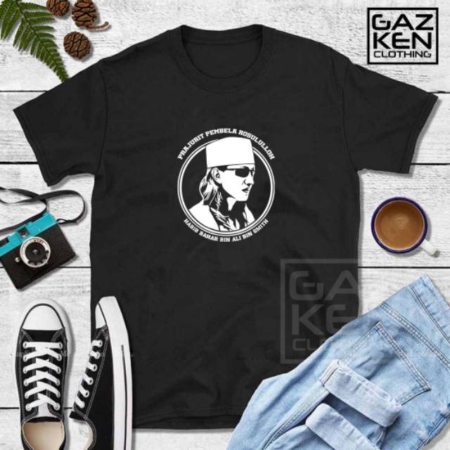 Kaos Baju Habib Bahar Sayyid Bahar Bin Ali Bin Smith Prajurit Pembela Rosululloh Cotton Combed 30S