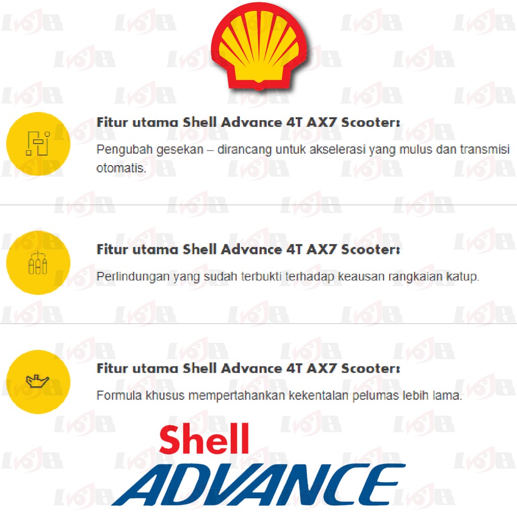 Oli Shell Matic Advance AX7 Scooter 10w30 10w40 motor matik 800ml