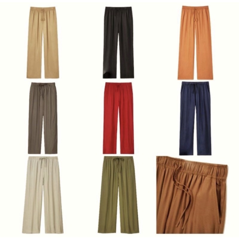 Celana Kulot Uniqlo Original Panjang Wanita Polos