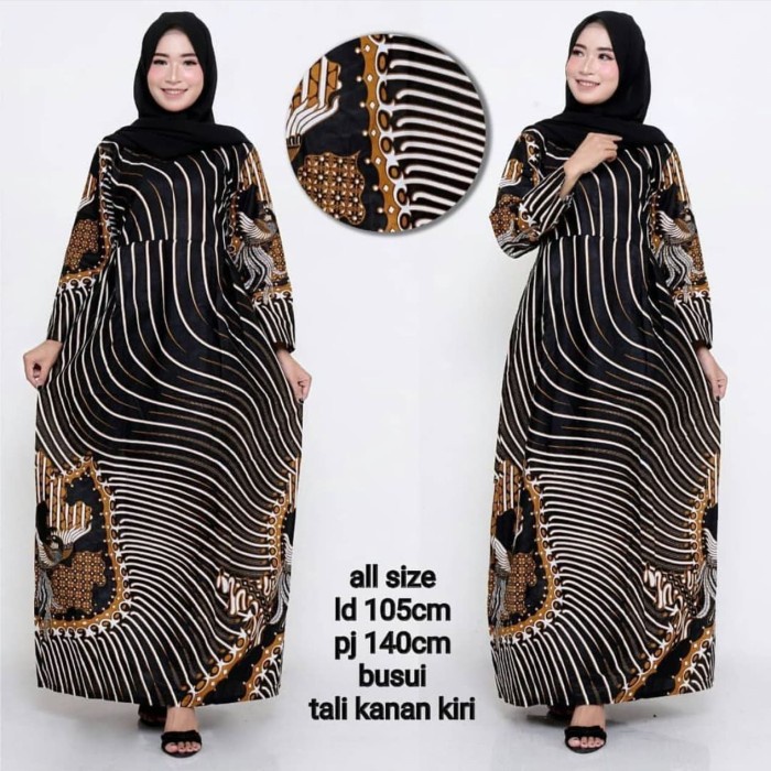 batik gamis lebaran Baju wanita Batik Pekalongan batik longdress