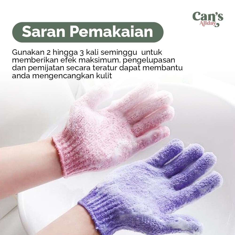 Sarung Tangan Mandi Scrubber Exfoliating Pengangkat Kotoran Badan