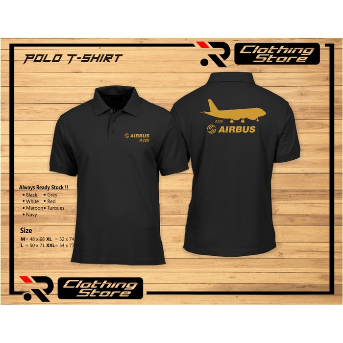 (BEST PROMO)    Poloshirt / Kaos Polo Airbus A320 Terbaru Murah Distro -Palace Store