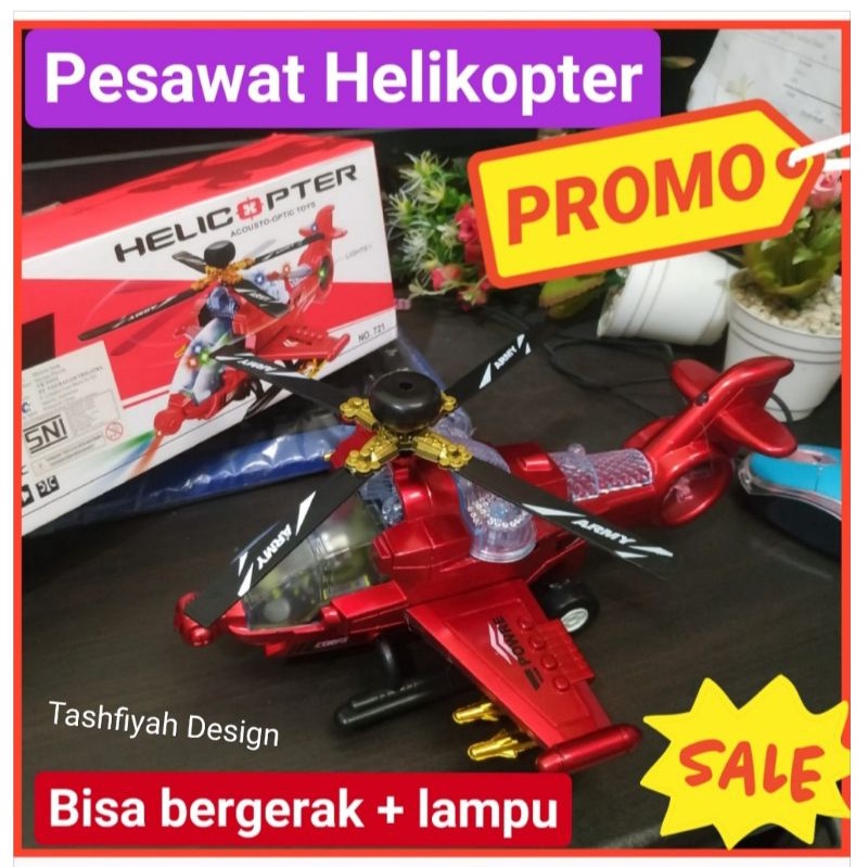 Pesawat helikopter mainan anak laki laki edukatif