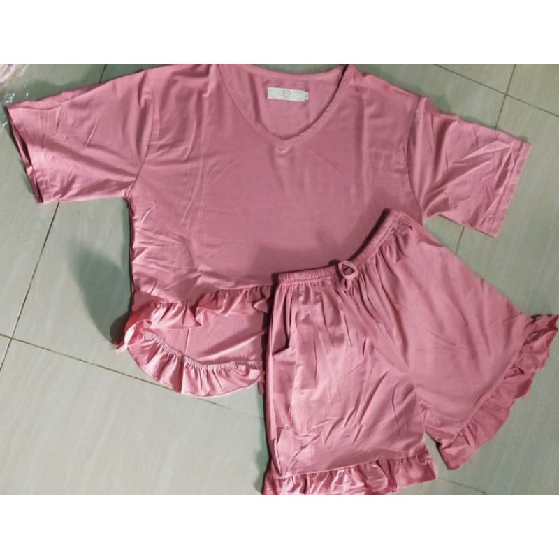 Crop gemess/baju tidur spandek