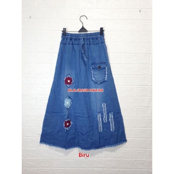 Rok Jeans Anak Premium Model Kantong Depan Usia 4-13 Tahun