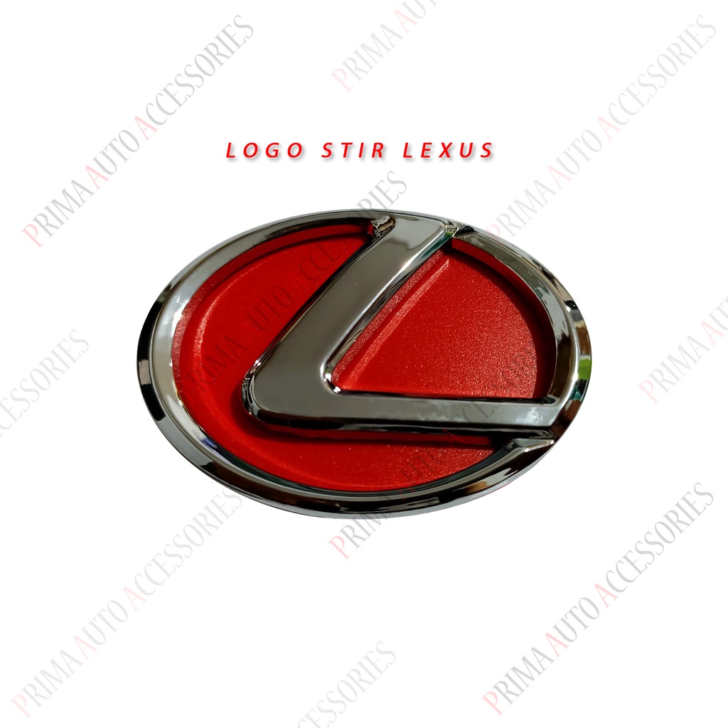 Logo Stir Mobil LEXUS BG Merah 65mm x 44mm