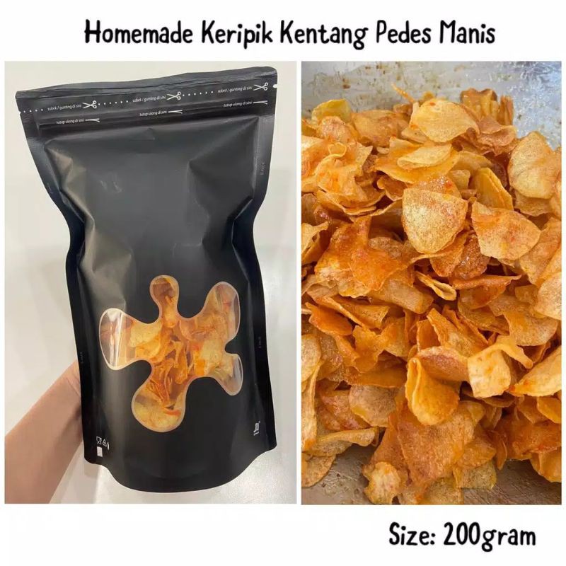 [HOMEMADE] KRIPIK KENTANG PEDAS MANIS - SWEET & SPICY POTATO CRISPY 200gr