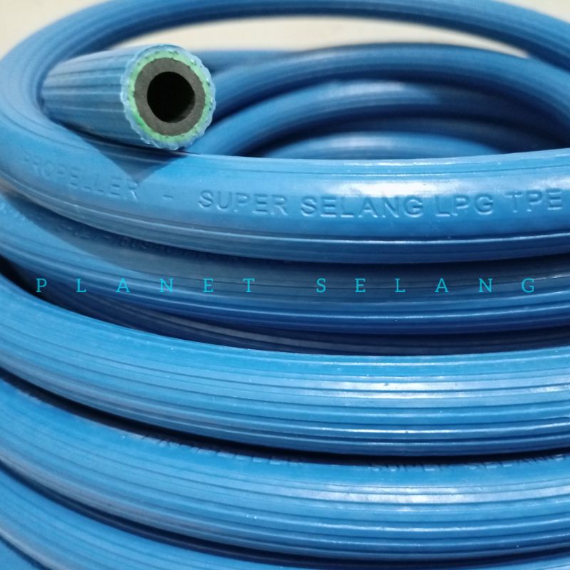Selang Gas High Pressure 20 MM 3 LAPIS PROPELLER Biru SNI Per Meter Meteran