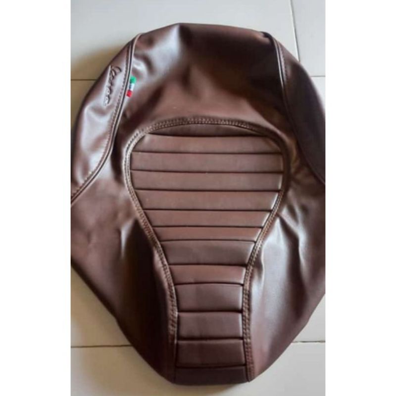 Cover Sarung Kulit Jok Motor Vespa Primavera Sprint S Lx Gts Mbtech Coklat