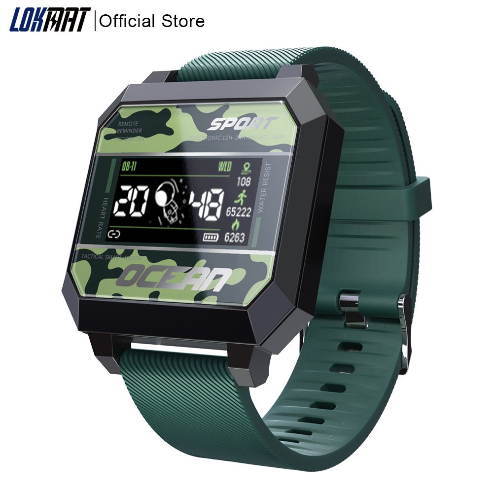 【Bersiaplah】LOKMAT Ocean 2 Sport Smart Watch Men Fitness Tracker Anti Fatigue Tactical Smartwatch Wo