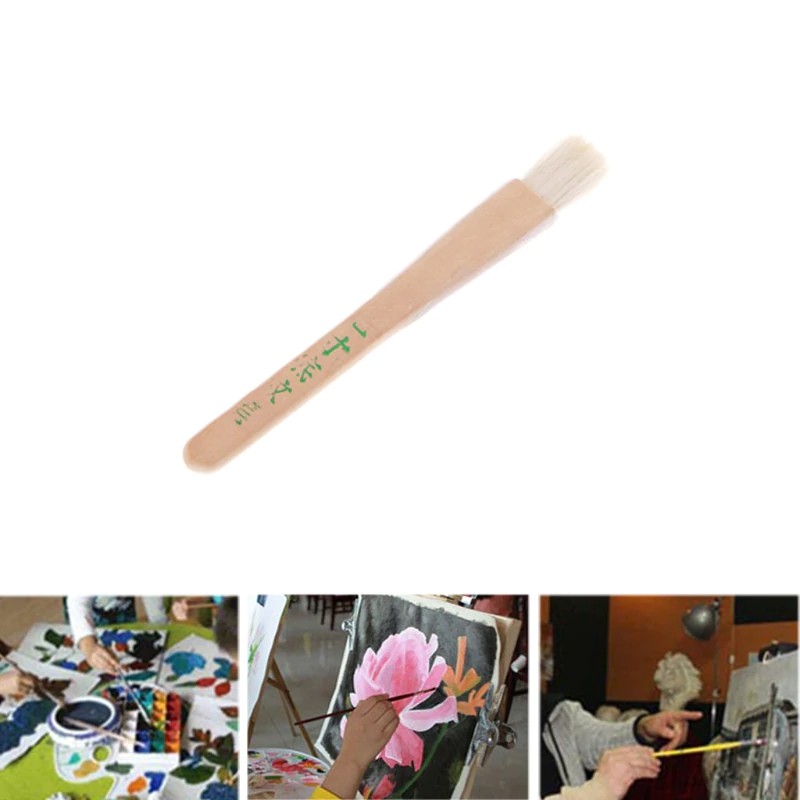 

Free Ongkir ya 1pc Watercolor Brush Wooden Handle Paint Brush Goat Hair Painting Brushes For Wall