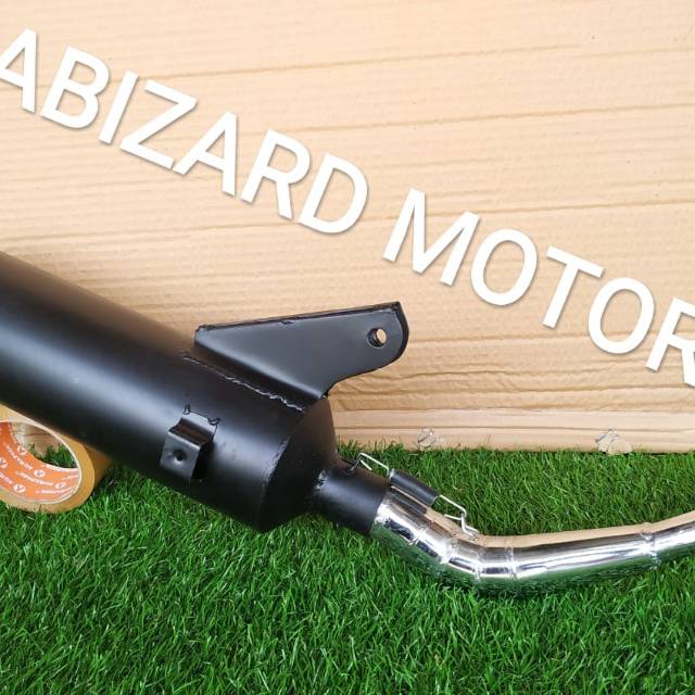 Knalpot racing bobokan suzuki spin 125 leher chroom model tsukigi