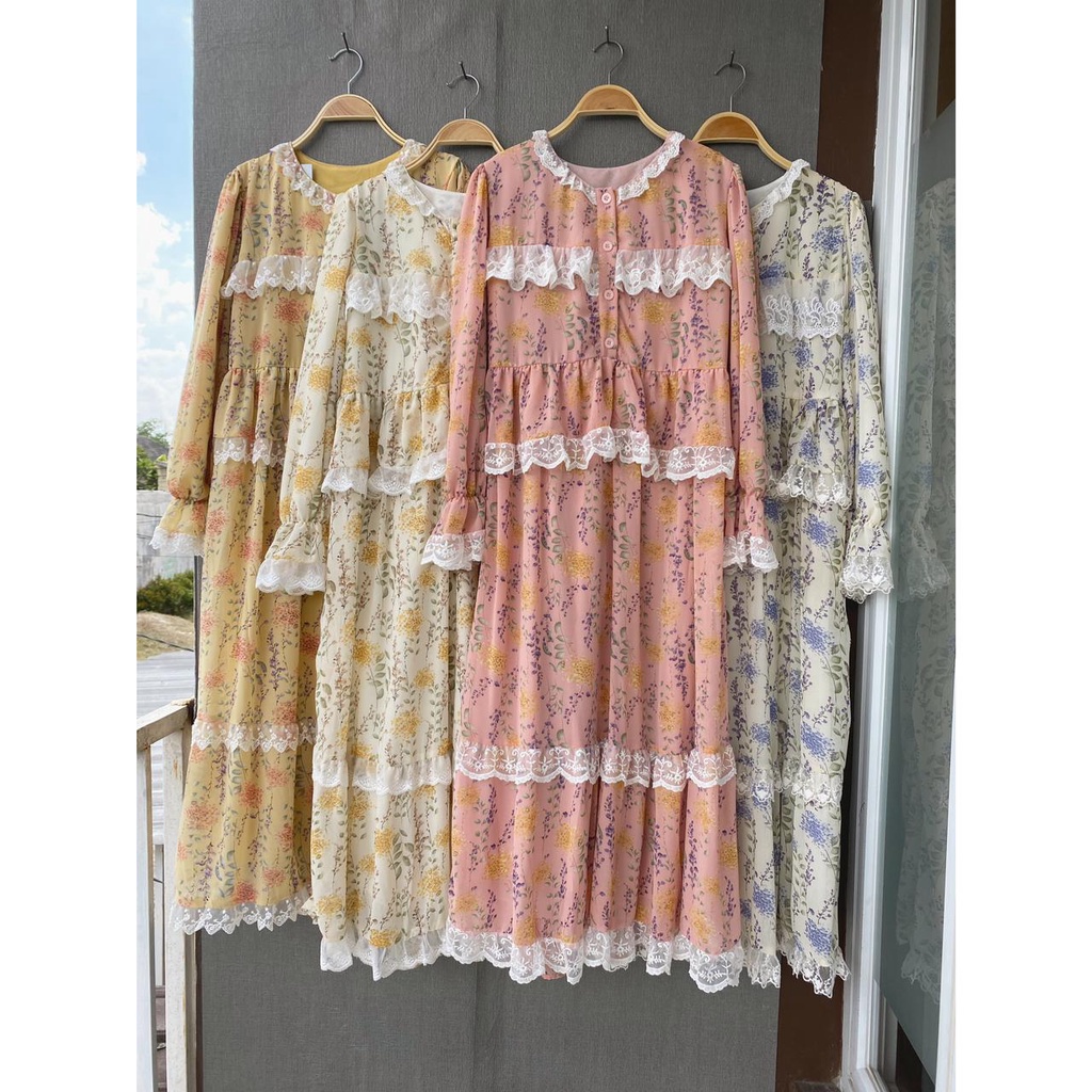 Tania Maxi, dress brukat premium, gamis mewah, dress etnik Bangkok, gamis brokat, dress busui friend