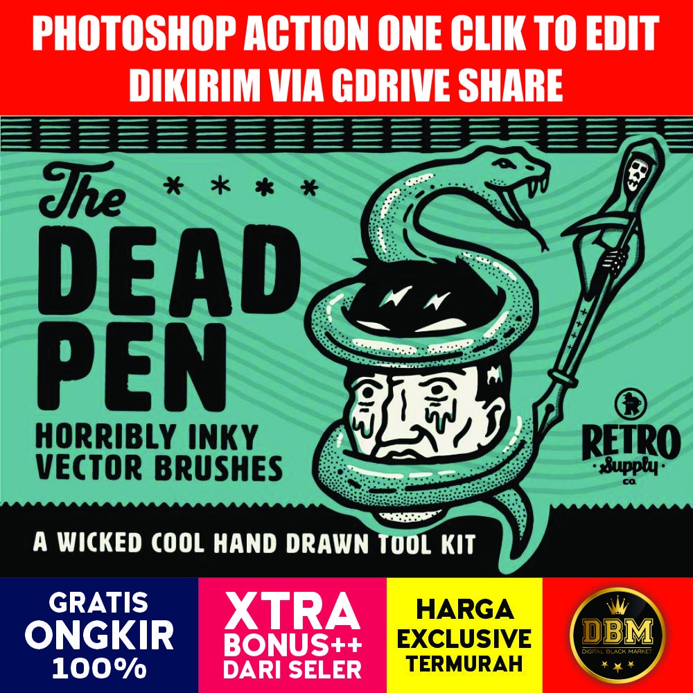 The Dead Pen Toolkit by Retro Supply - Adobe Illustrator