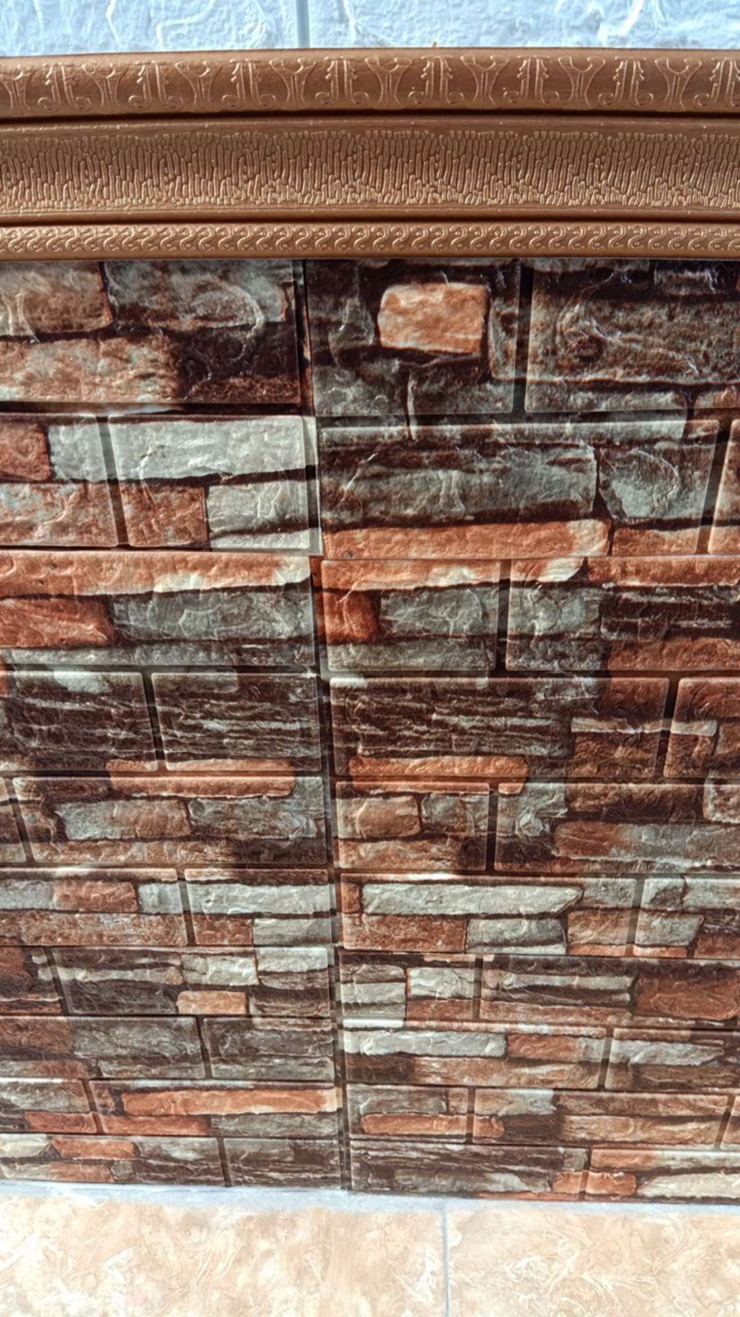 Wallpaper Dinding 3d Motif Batu Alam Retro Dimensi Tebal 3m