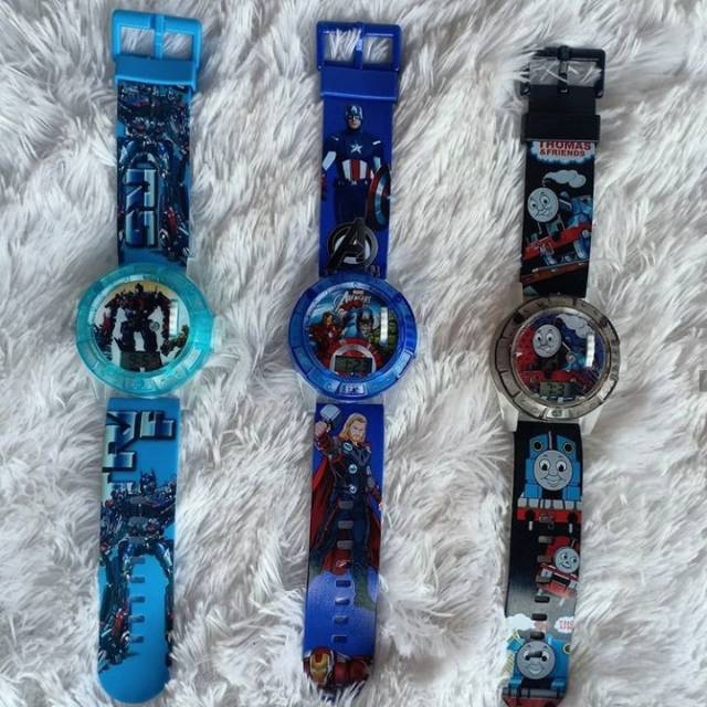 Jam Tangan Anak Fashion Laser Melodi Character Cowo