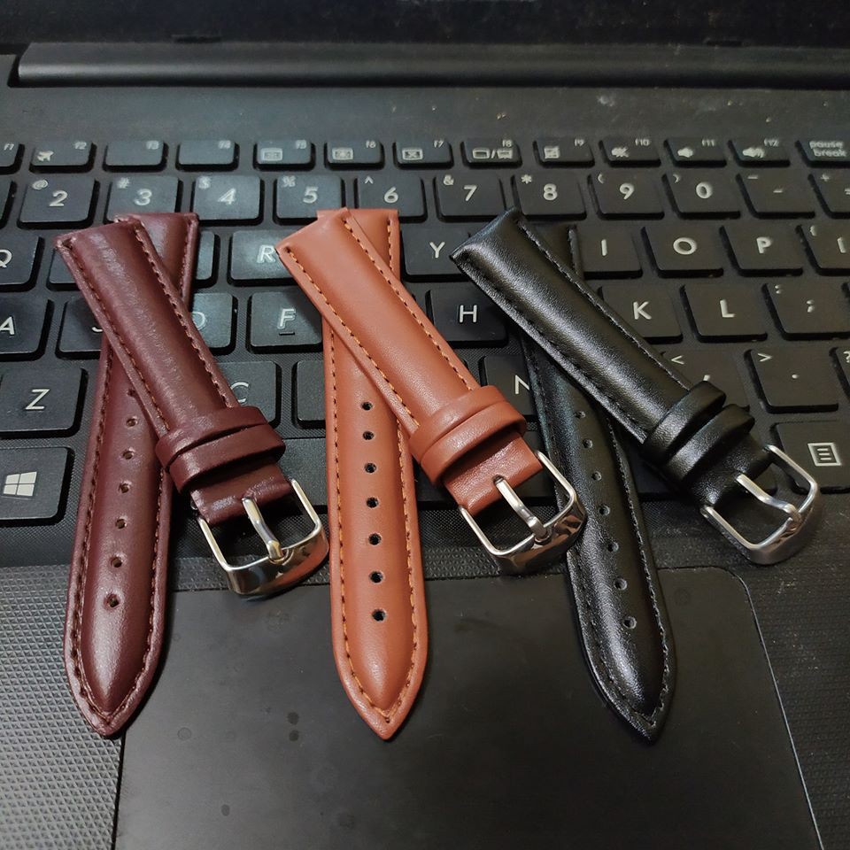 Strap Tali jam Tangan Kulit Murah Berkualitas 18mm 20mm 22mm 24mm.